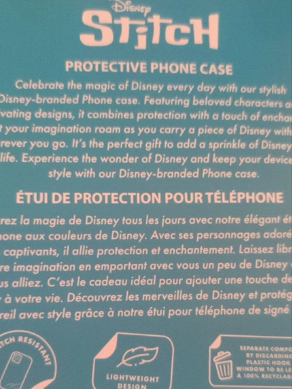 Disney Stitch iPhone 16 Pro Max Case — Blue Stitch on Pink